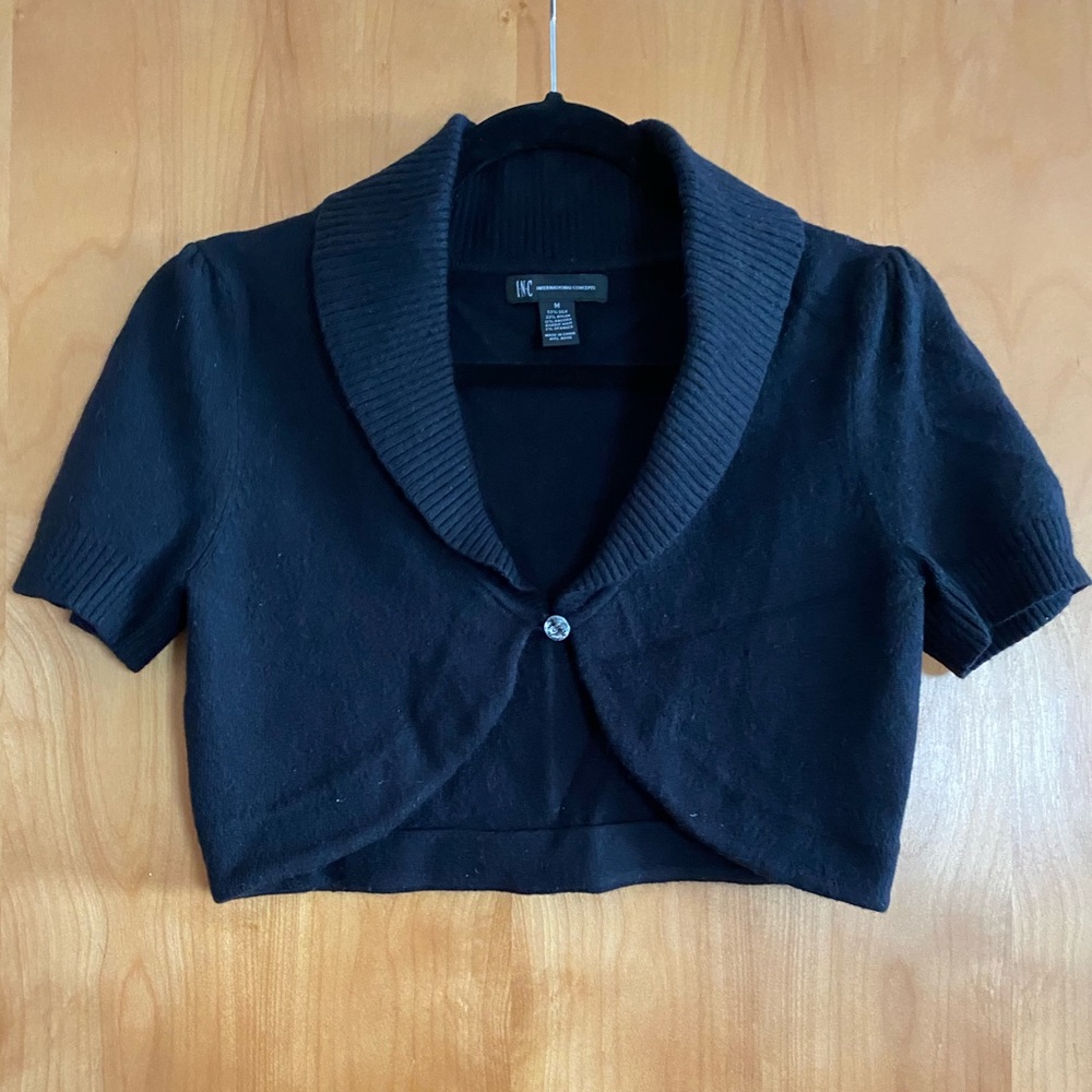 Black INC crop sweater jacket